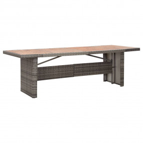 Garden Table Grey and brown