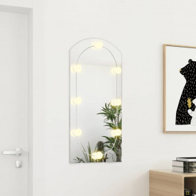 Mirror With Led Light Silver Glass, Plastic 35.4 x 17.7...