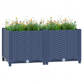 Raised Bed Blue Grey Polypropylene Medium Durable Raise...