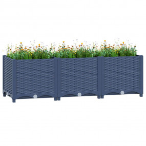 Raised Bed Blue Grey Polypropylene 47.2 x 15.7 x 15.0 i...