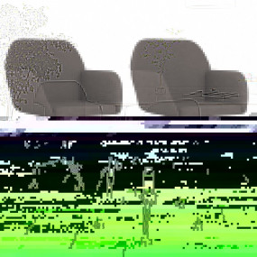 Swivel Dining Chair Set of 2 Dark Gray Polyester, Metal...