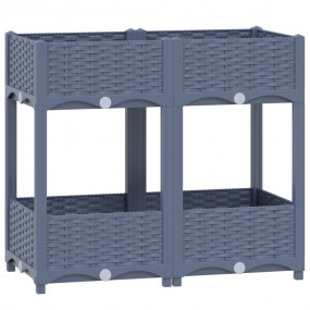 Raised Bed Blue Grey Polypropylene (PP) Large Planter B...