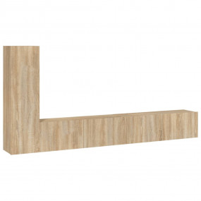TV Cabinet Set Set of 3 Sonoma Oak Engineered Wood TV C...