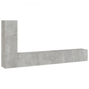 TV Cabinet Set Set of 3 Concrete Grey Engineered Wood