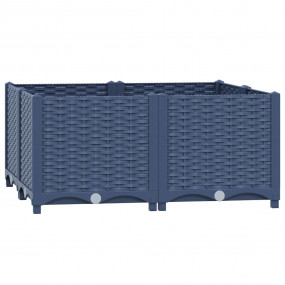 Raised Bed Blue Grey Polypropylene 31.5 x 31.5 x 15.0 i...