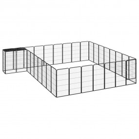 Dog Playpen Black Powder-coated steel, polyethylene Lar...