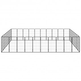 Dog Playpen Black Powder-coated steel Expandable Dog Pl...