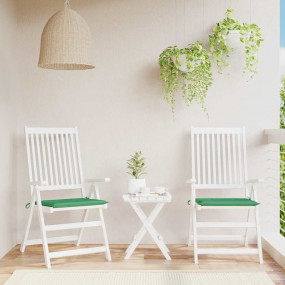 Chair Cushion Set of 2 Green Oxford fabric (100% polyes...