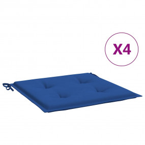 Chair Cushion Set of 4 Royal blue Oxford fabric (100% p...