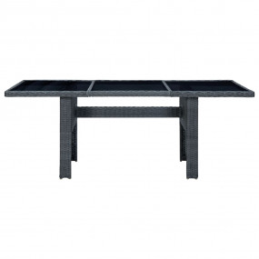 Garden Table Dark Grey and Black