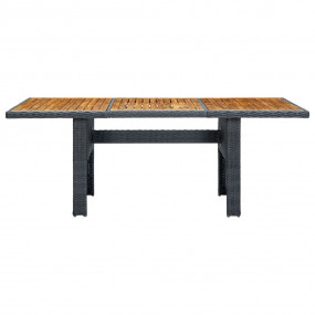 Garden Table Dark grey and brown