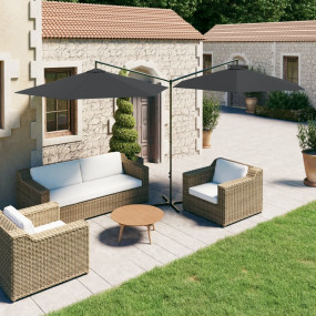 Garden Parasol Anthracite Polyester Large Collapsible