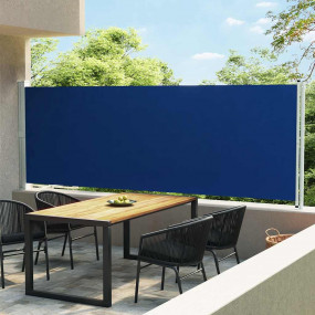 Side Awning Blue Polyester with PU coating, Powder-Coat...
