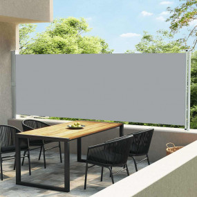 Side Awning Grey Polyester with PU coating, Powder-coat...