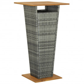 Bar Table Grey PE rattan Medium Durable Bar Table Squar...