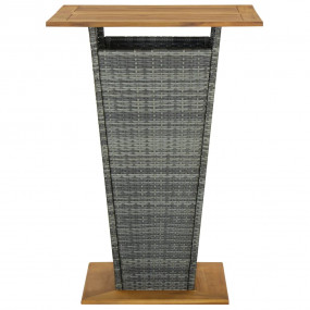 Bar Table Grey, Natural Wood