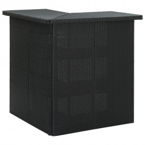 Bar Table Black PE rattan, steel medium Bar Table Moder...