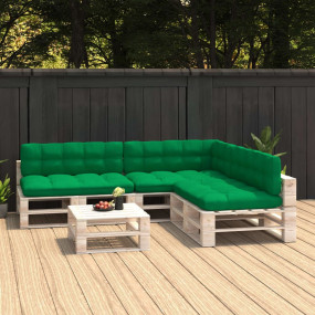 Sofa Cushion Set of 7 Green Polyester 47.2 x 31.5 x 3.9...