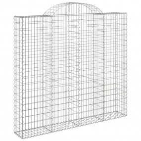 Gabion Basket Set of 14 Silver Galvanized Iron Large St...