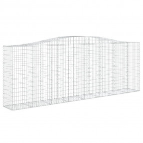 Gabion Basket Set of 10 Silver Galvanized Iron Extra La...