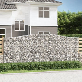 Gabion Basket Set of 2 Silver Galvanized iron Large Dur...