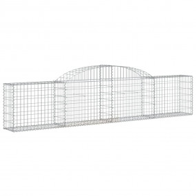 Gabion Basket Set of 2 Silver Galvanized iron Large