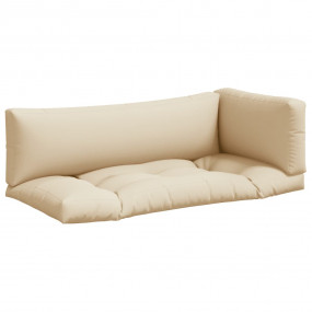 Pallet Cushion Set of 3 Beige 100% Polyester Medium