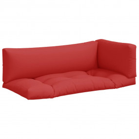 Pallet Cushion Set of 3 Red 100% polyester Large