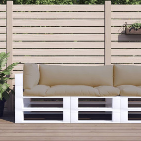 Pallet Cushion Set of 3 Taupe 100% Polyester