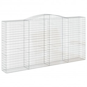Gabion Basket Set of 10 Silver Galvanized Iron Large