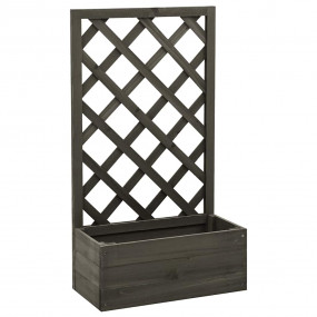 Planter Gray Solid Firwood Small Planters Garden Plante...