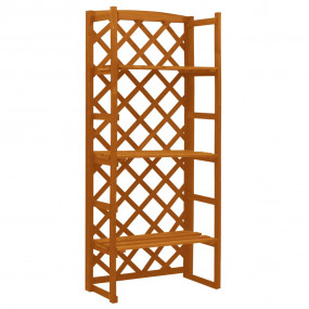 Planter Orange Solid firwood 4.6 ft tall Planter Rectan...