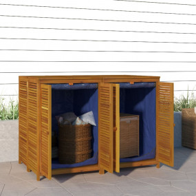 Garden Storage Box Natural Wood Solid acacia wood, PE (...