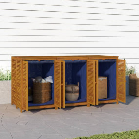 Garden Storage Box Natural Acacia Solid Acacia wood Lar...