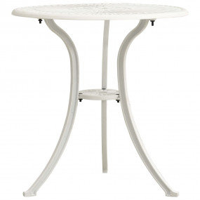 Garden Table White Cast Aluminum Medium Durable Garden ...