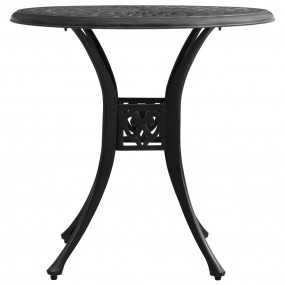 Garden Table Black Cast Aluminum 30.7 in diameter Tough