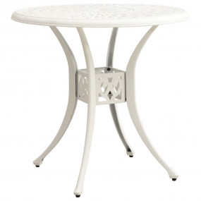 Garden Table White Cast Aluminum Standard Garden Table ...