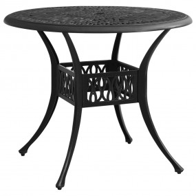 Garden Table Black Cast Aluminum Medium Durable Garden ...