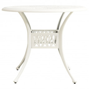 Garden Table White Cast aluminum Medium Durable Garden ...