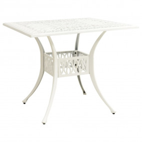 Garden Table White Cast Aluminum Standard Decorative In...