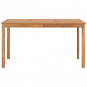 Dining Table Warm brown Solid teak wood 55.1x31.5x30.3 ...