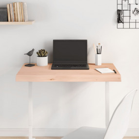 Table Top Medium Brown Solid Oak Wood Medium Durable Ta...