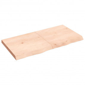 Table Top Medium brown Solid oak wood 47.2 x 23.6 in Fo...