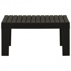 Lounge Table Grey Plastic 25.6 x 25.6 x 13.0 in Light W...