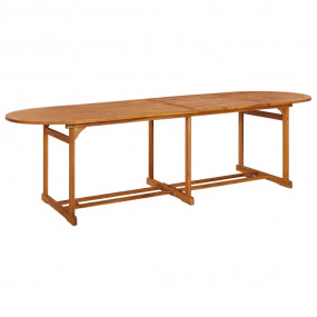 Dining Table Solid Acacia Wood Large Durable Rectangula...