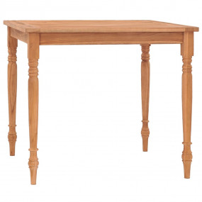 Batavia Table Natural Teak Solid Teak Wood 33.5x33.5 in...