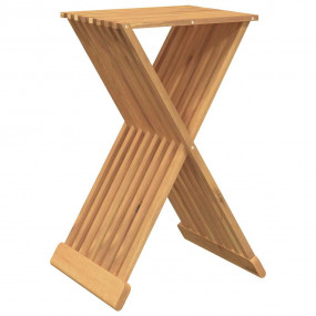 Stool Brown Solid Teak Wood Standard Foldable Folding S...