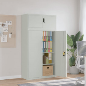 File Cabinet Light grey Powder-coated steel Large