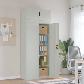 File Cabinet Light Grey Powder-coated Steel Large File ...