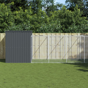 Dog House Anthracite Galvanized Steel Large Durable Dog...